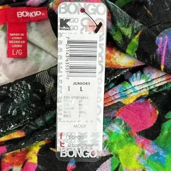 Bongo Molly Floral Maxi Skirt Junior Size Large - Picture 7 of 12